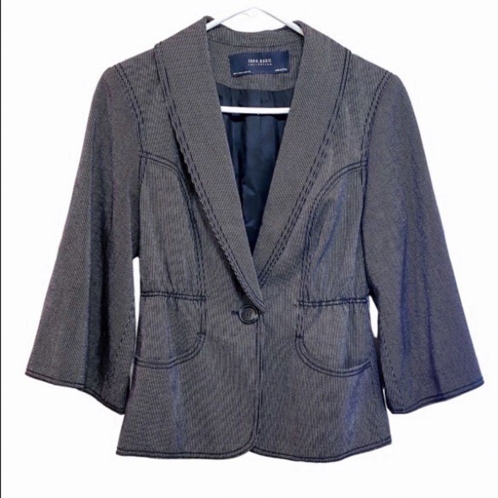 Zara Basic Pin Striped Blazer
